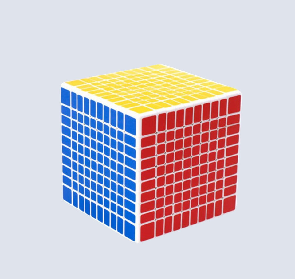 10x10 MoYu & ShengShou White Stickers Magic Rubik's Cube - The Cube Shop