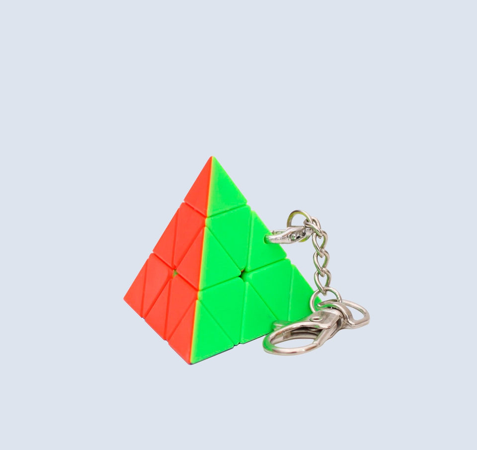 Pyramid Mini Educational QiYi & Zcube Keychain Magic Cube Puzzle - The Cube Shop