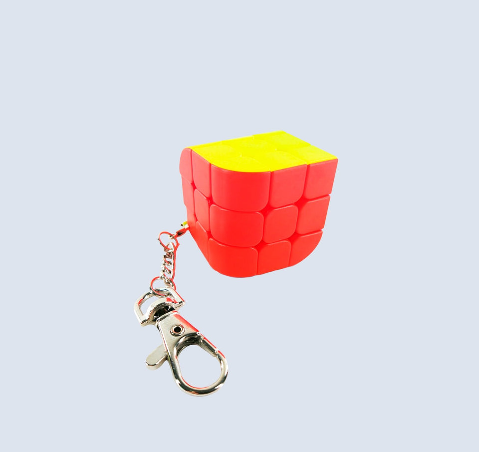 3x3 Curvey Mini Educational QiYi & Zcube Keychain Magic Cube Puzzle - The Cube Shop
