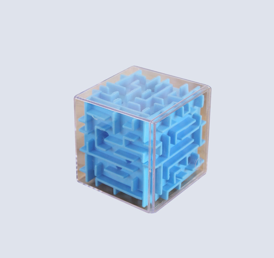 Educational Blue 3D Maze Magic Cube Transparent Six-sided Puzzle for Kids - The Cube Shop