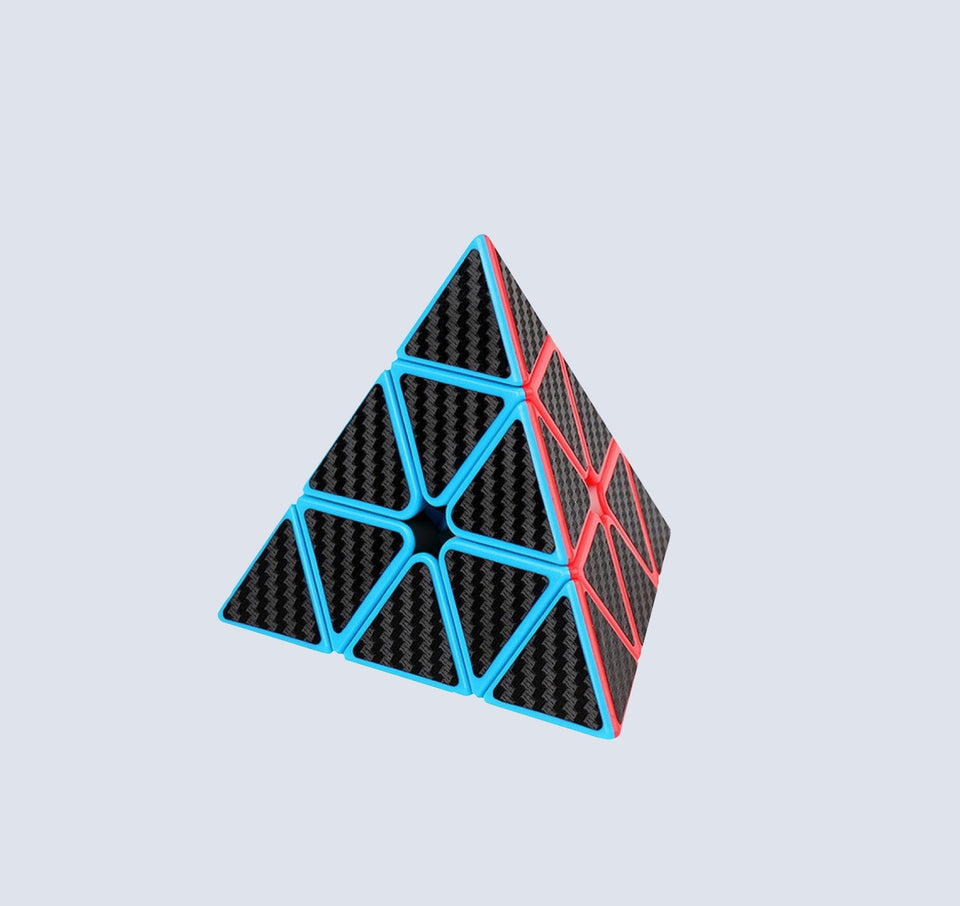 3x3 Carbon Fiber Pyramid Speed Magic Cube Puzzle - The Cube Shop