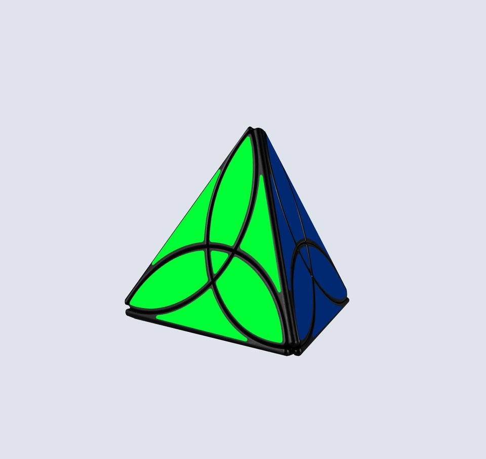 3x3 Leaf Pyramid Speed Magic Cube Puzzle - Black - The Cube Shop