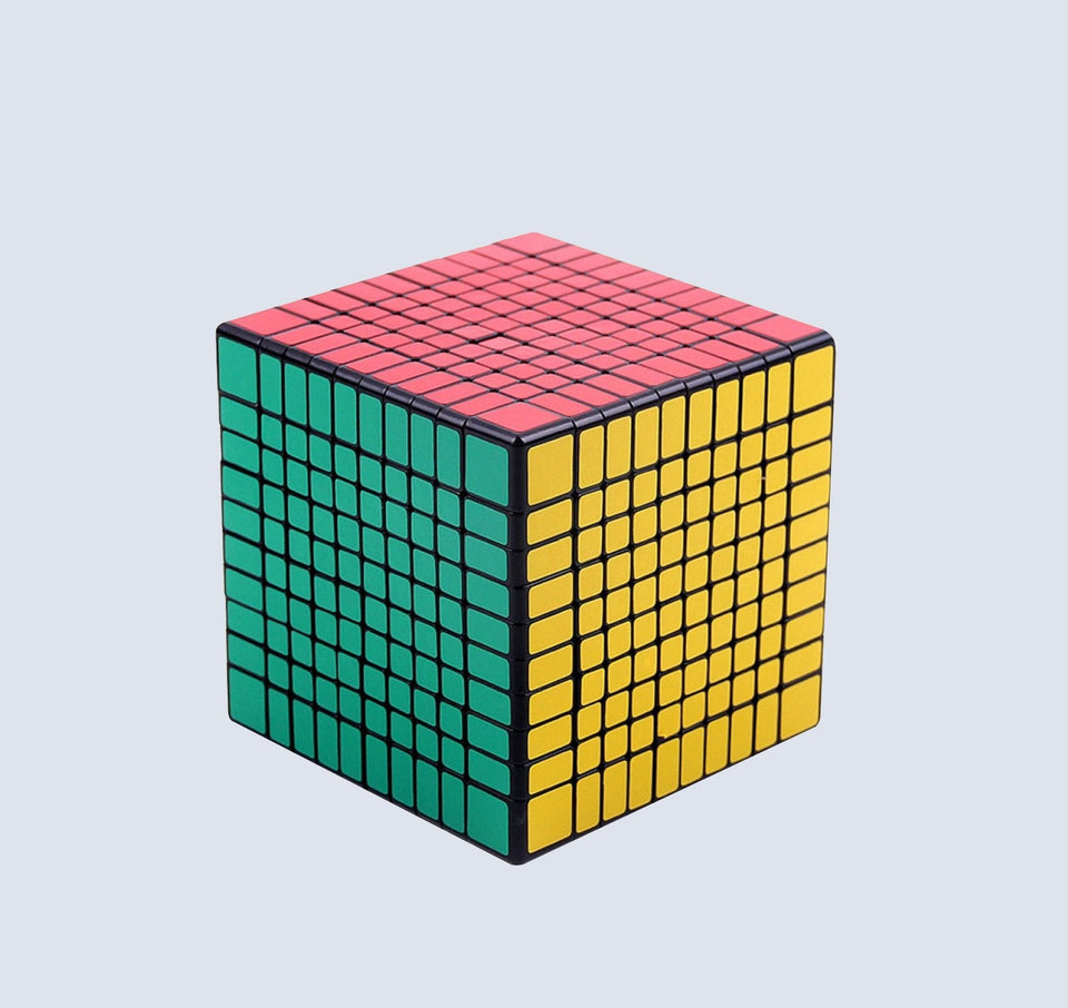 10x10 MoYu & ShengShou Black Stickers Magic Rubik's Cube - The Cube Shop