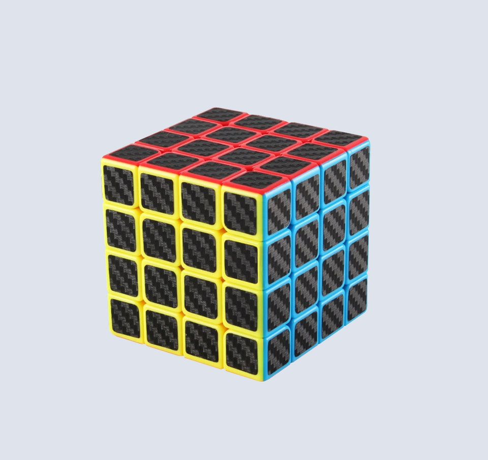 4x4 QiYi Carbon Fiber Speed Magic Rubik's Cube