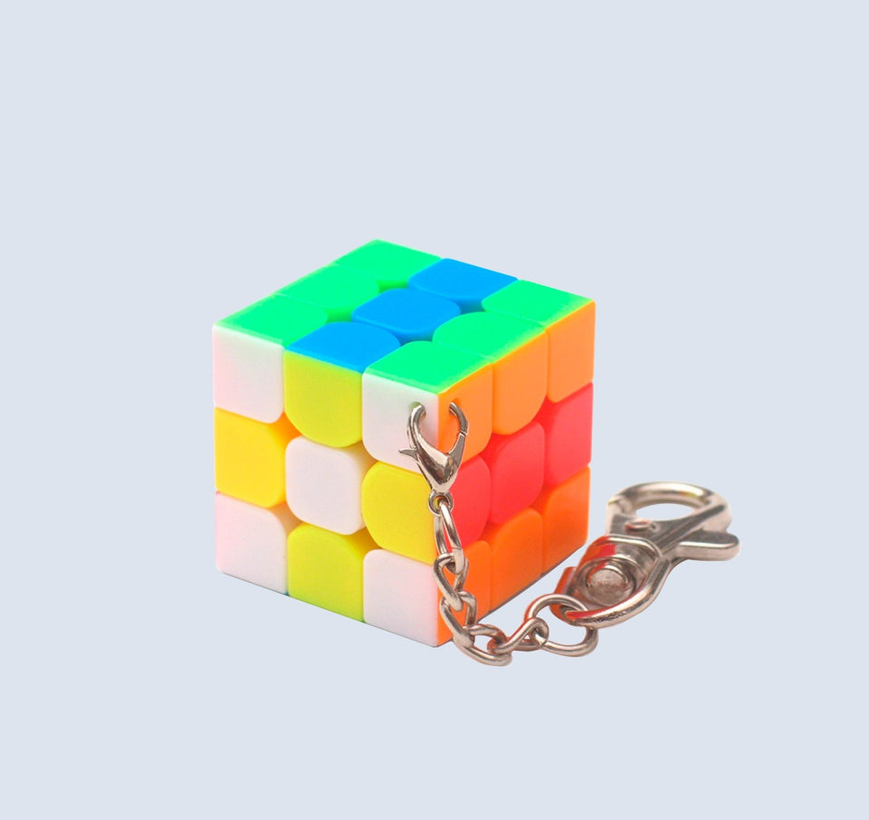 3x3 Stickerless Mini Educational QiYi & Zcube Keychain Magic Cube Puzzle - The Cube Shop