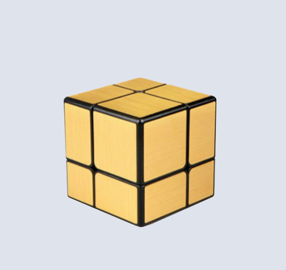 2x2 Mirror Speed Cube Golden Puzzle - QiYi & ShengShou - The Cube Shop