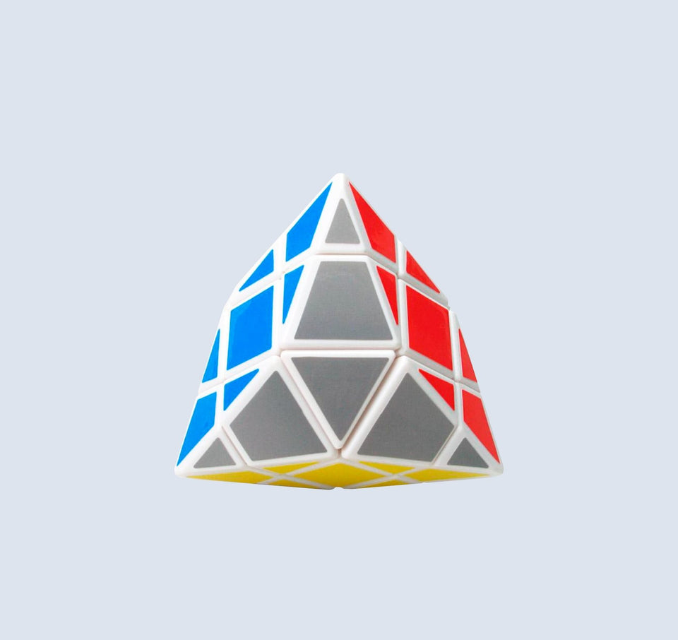 3x3 Dumplings Pyramid Speed Magic Cube Puzzle - White - The Cube Shop